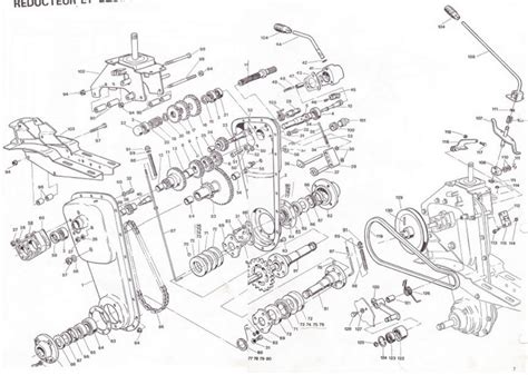 Vue éclatée des composants d'une motobineuse Staub
