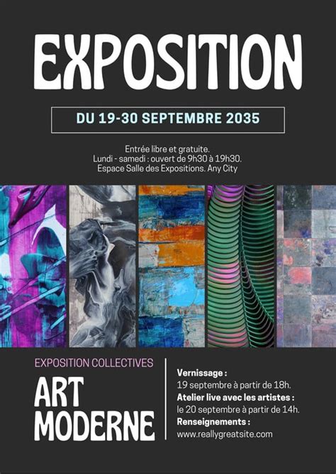 Affiche d'exposition artistique locale