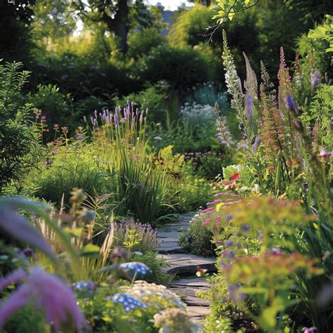 Diagramme des différentes zones d'un jardin sauvage équilibré
