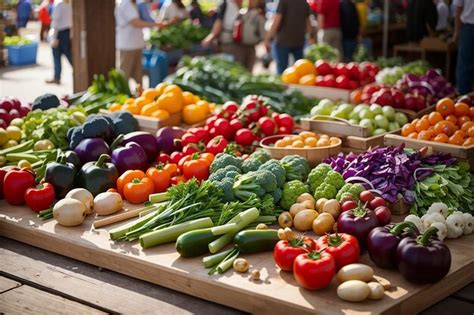 Paniers de légumes frais et colorés exposés sur un marché