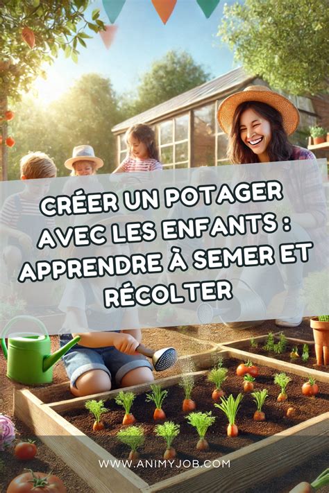 Enfants découvrant un potager pédagogique en plein air