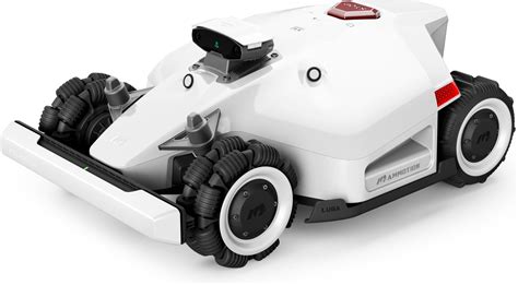 Robot tondeuse sans fil cartographiant une pelouse
