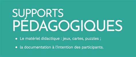 Exemples de supports d'information adaptés aux différents contextes