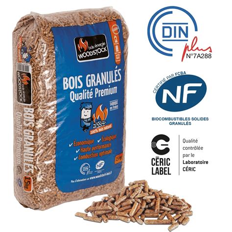 Granulés de bois en forme de cylindres