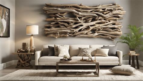 Décoration murale avec bois flotté et coquillages
