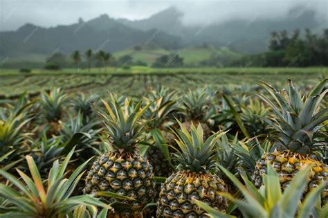 Champ d'ananas à perte de vue