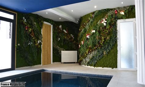 Exemple de mur végétal artificiel à la Réunion