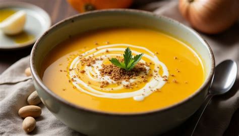 Image d'un velouté de courge dans un bocal en verre prêt à être stérilisé