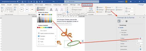 Outil de dessin de lignes dans Word