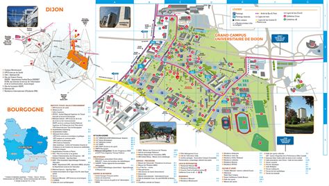 Plan du campus de l'Université de Dijon
