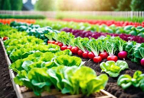 Image d'un potager biologique avec des plants de légumes