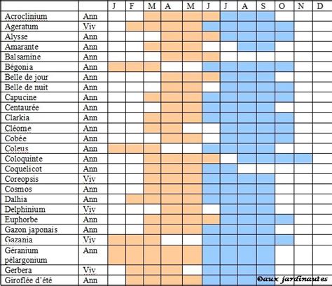 Calendrier de bouturage de l'Osteospermum