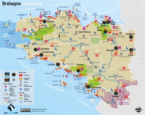 Carte des lieux de cueillette en libre-service en Bretagne