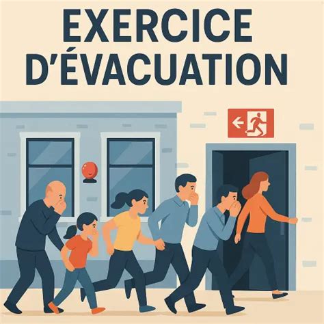 Illustration d'une évacuation en façade