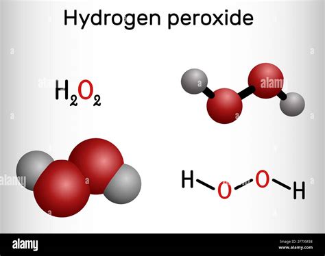 Molécule de peroxyde d'hydrogène (H2O2)