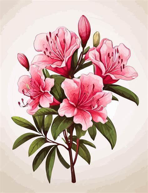 Illustration ancienne de Rhododendron