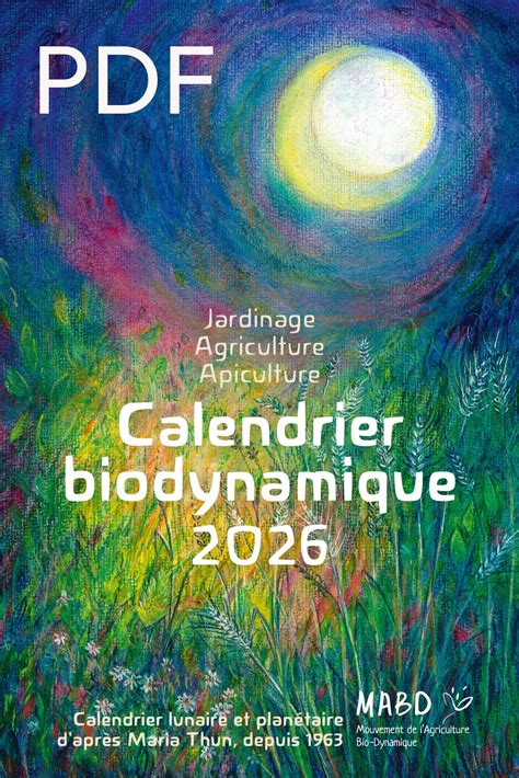 Calendrier lunaire biodynamique pour la viticulture
