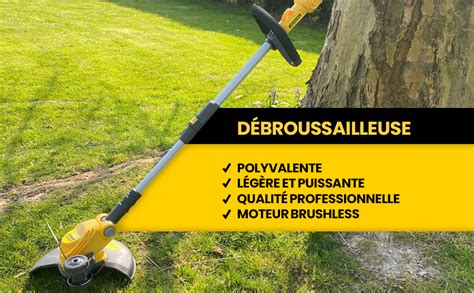 Image d'une batterie de débroussailleuse avec un chargeur