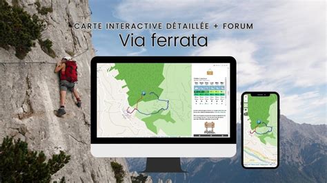 Carte détaillée de la Via Ferrata Donnerkogel et des sentiers d'accès