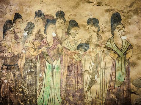 Fresque murale de la dynastie Tang représentant un penjing