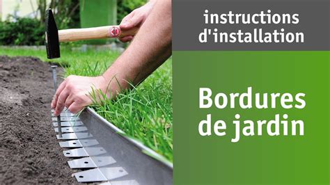 Schéma d'installation de bordures de jardin