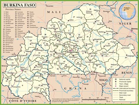 Carte du Burkina Faso montrant la localisation de sites pilotes d'irrigation