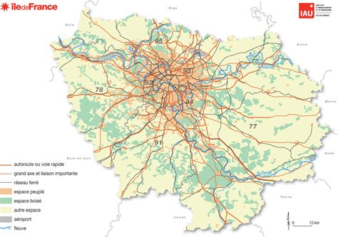 Carte dynamique montrant l'implantation du réseau en Île-de-France