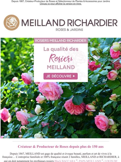 Logo de Meilland Richardier et une sélection de leurs roses célèbres