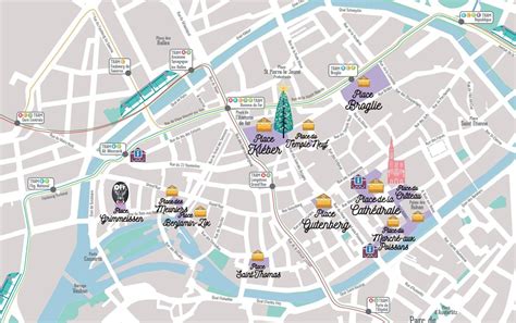 Plan historique des promenades plantées à Strasbourg