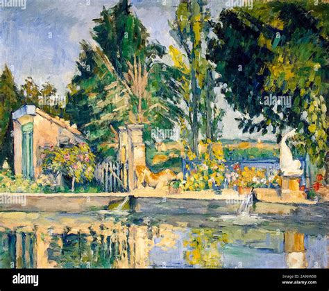 Les Marronniers et le Bassin du Jas de Bouffan, tableau de Cézanne