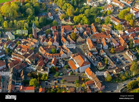 Vue aérienne d'Obernai avec ses maisons à colombages