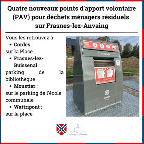 Carte des nouveaux points d'apport volontaire