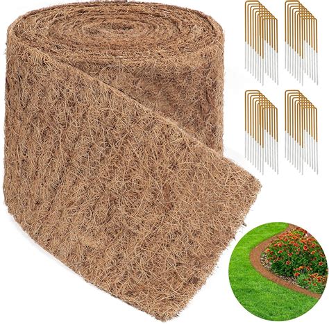 Diverses formes de paillis de coco (vrac, rouleaux, disques, pastilles)