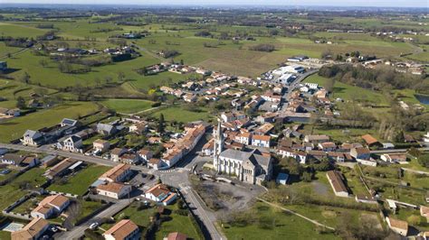 Vue aérienne de La Remaudière avec le site du projet