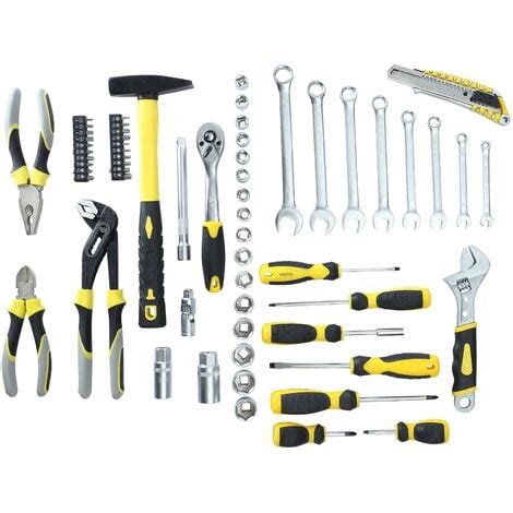 Ensemble d'outils mécaniques courants (clés, tournevis, pinces)