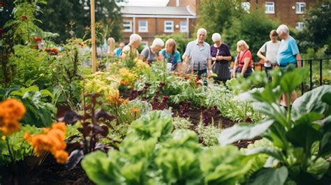Personnes travaillant ensemble dans un jardin communautaire