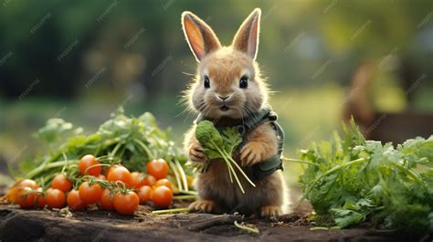 lapin mangeant des feuilles dans un jardin sécurisé