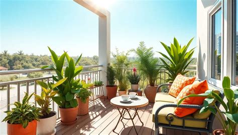 Bonsaï grenadier exposé en plein soleil sur un balcon
