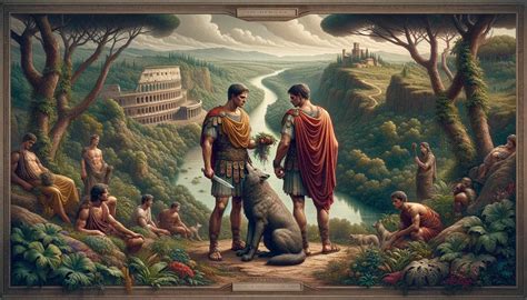 Illustration de Romulus et Rémus sous le figuier Ruminal