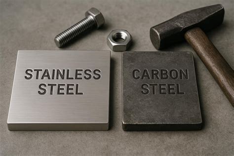 Infographie comparant les outils en acier noir et en acier inoxydable