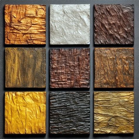 Différentes textures d'argile