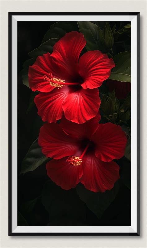 Fleurs d'hibiscus rouges vives