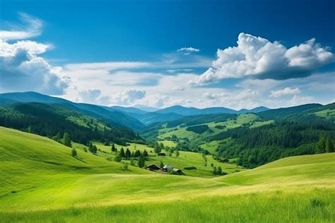 Paysage verdoyant de la Dordogne avec des champs et des forêts