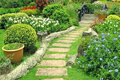 Photo d'un jardin fleuri bien entretenu