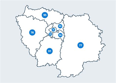 Carte de l'Île-de-France mettant en évidence les villes