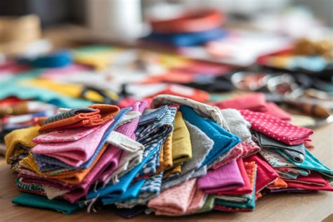 atelier de création florale en tissu avec chutes de tissus colorés