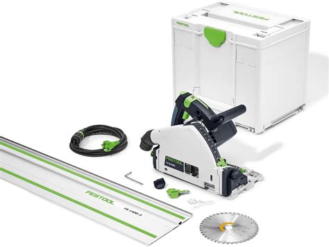 Schéma technique illustrant les composants principaux d'une scie plongeante Festool TS 55