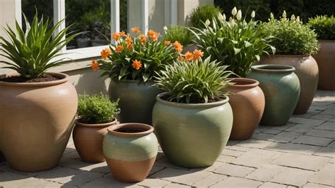Exemple de cactus dans un pot en céramique de style bonsaï