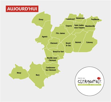 Carte illustrative du bassin clermontois avec des points de repérage pour l'inventaire des figuiers
