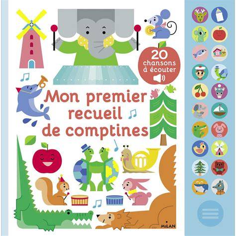 Illustration symbolique d'un livre de comptines anciennes avec des éléments cachés